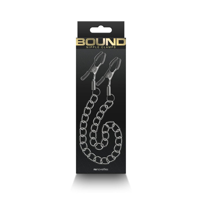 Bound DC2 Nipple Clamps - Gunmetal - SexToy.com