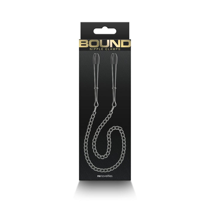 Bound DC3 Nipple Clamps - Gunmetal - SexToy.com