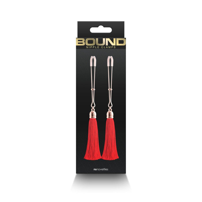 Bound T1 Nipple Clamps - Red - SexToy.com