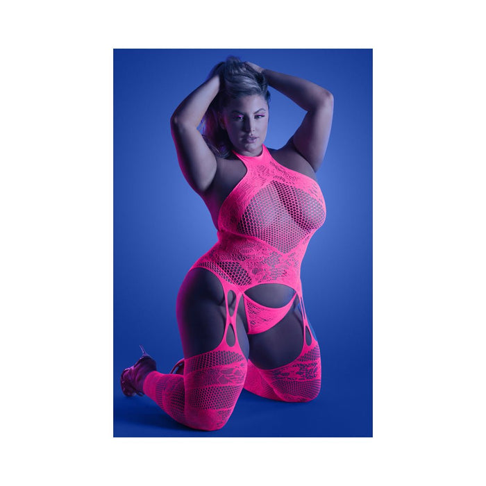 Captivating Halter Bodystocking & G-String Queen Size - SexToy.com