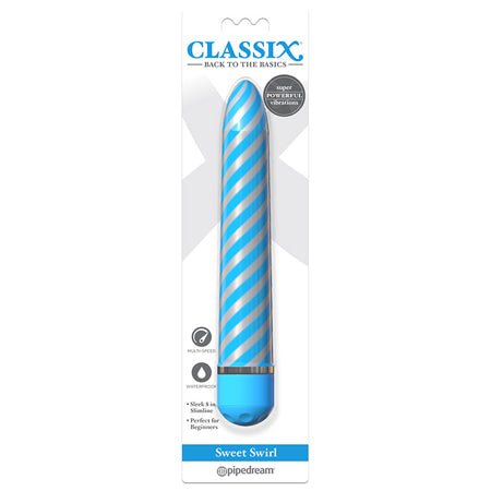 Classix Sweet Swirl Vibrator - Blue - SexToy.com