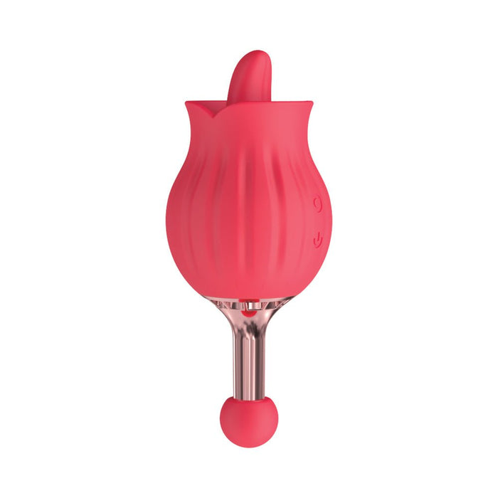 Clit - Tastic Rose Bud Dual Massager Red - SexToy.com