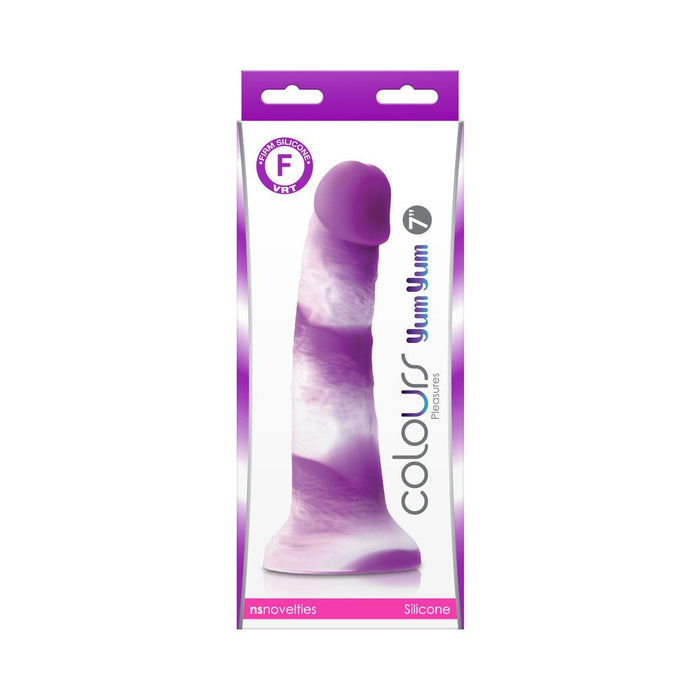 Colours Pleasures Yum Yum 7" Dildo - Purple - SexToy.com