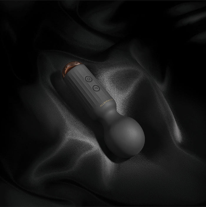 Coquette The Small Wonder Mini Wand - Black/Rose Gold - SexToy.com