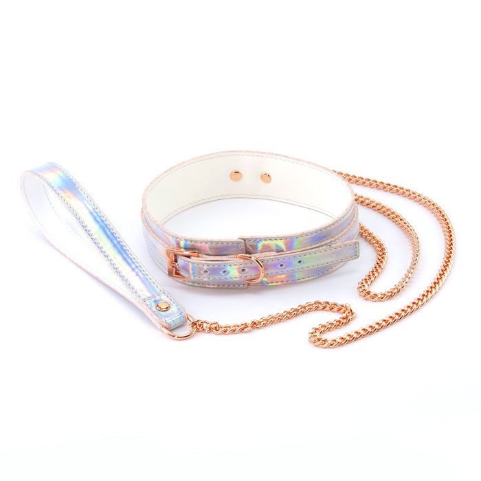 Cosmo Bondage Collar & Leash - Rainbow - SexToy.com