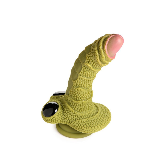 Creature Cocks Swamp Monster Scaly Silicone Dildo - Green - SexToy.com