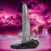 Creature Cocks The Gargoyle Rock Hard Silicone Dildo - Silver/Black - SexToy.com