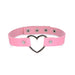 Dark Heart Chrome Heart Choker - Pink - SexToy.com