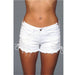 Denim Shorts With Lace Up Side Wht Med - SexToy.com