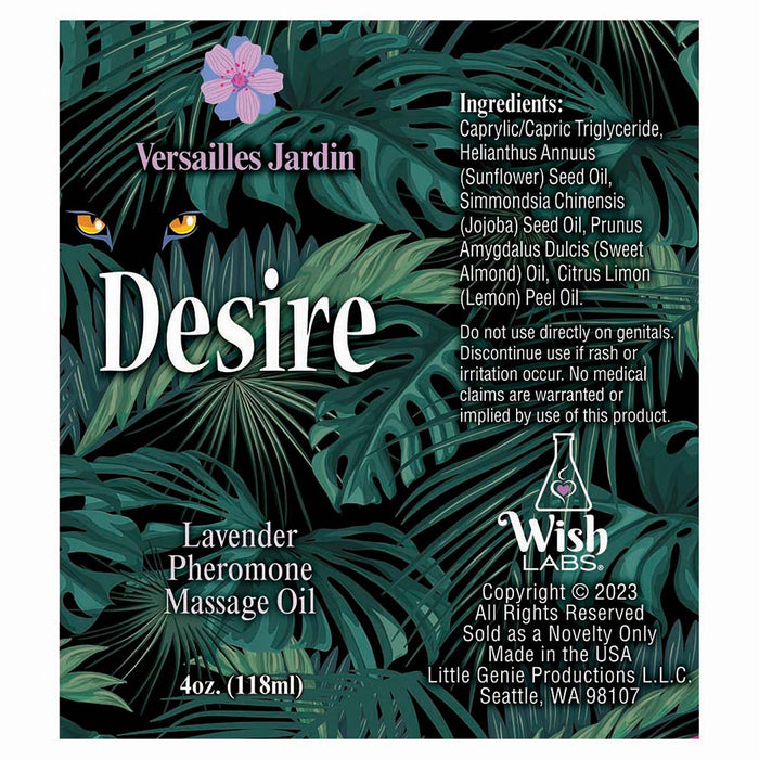 Desire Pheromone Massage Oil Lavender 4 oz. - SexToy.com