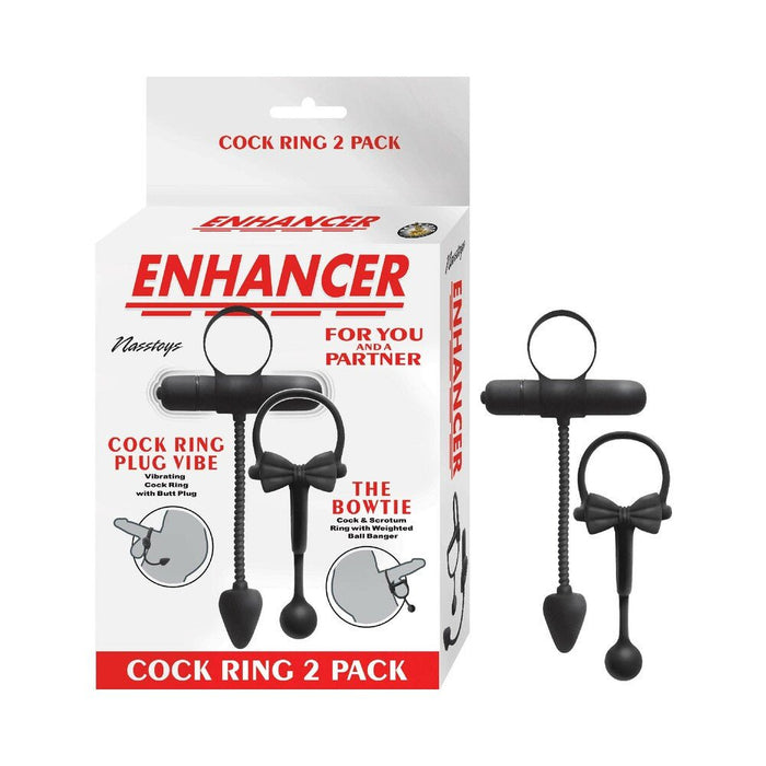 Enhancer Cockring 2 Pack - Black - SexToy.com