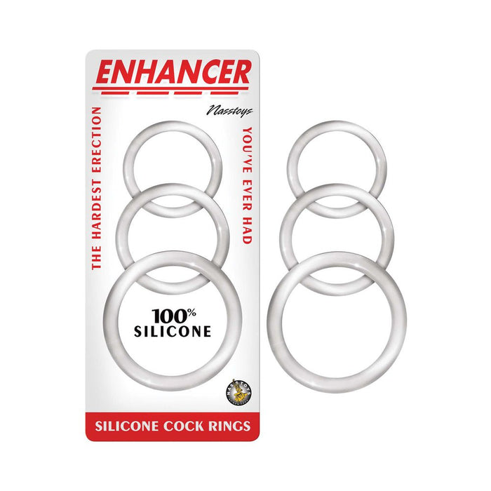 Enhancer Silicone Cockrings - Clear - SexToy.com