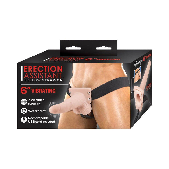 Erection Assist Hollow Strap - On Vib 6 Wh - SexToy.com