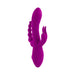 Evolved Fourgasm Rechargeable Triple Stim Vibe with Suction Silicone Purple - SexToy.com