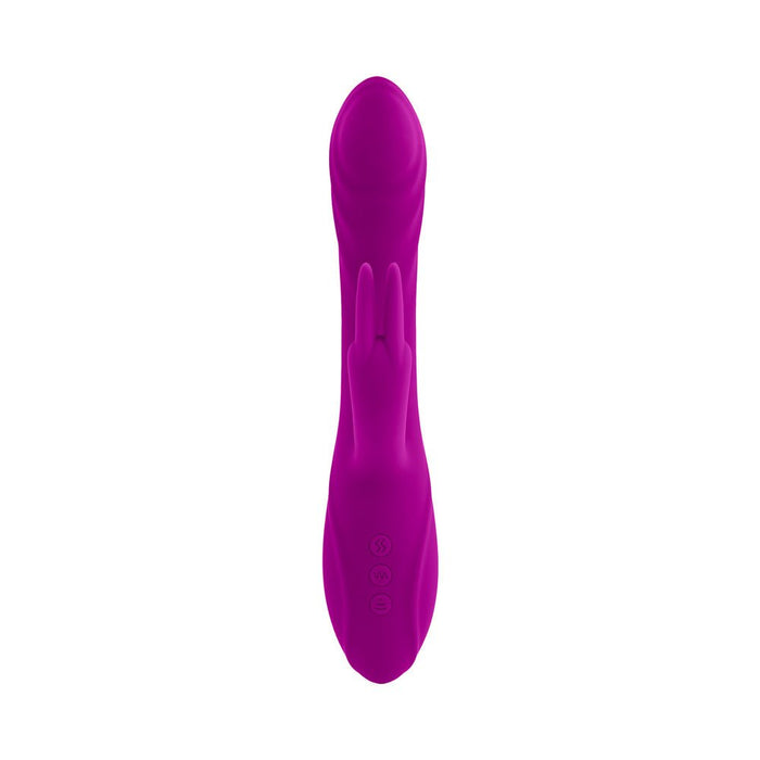 Evolved Fourgasm Rechargeable Triple Stim Vibe with Suction Silicone Purple - SexToy.com