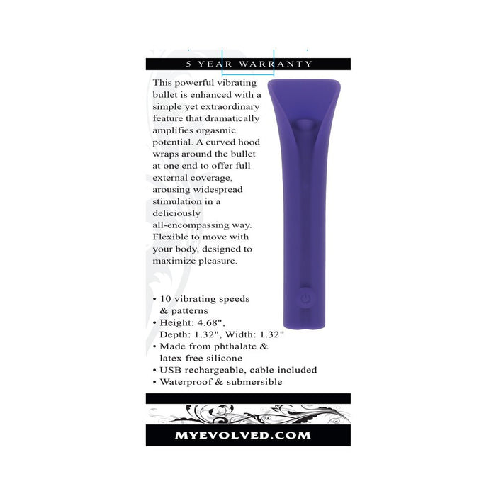 Evolved Full Coverage Rechargeable Bullet Silicone Purple - SexToy.com