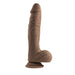 Evolved Full Monty Rechargeable Remote - Controlled Thrusting Twirling 9 in. Silicone Dildo Dark - SexToy.com