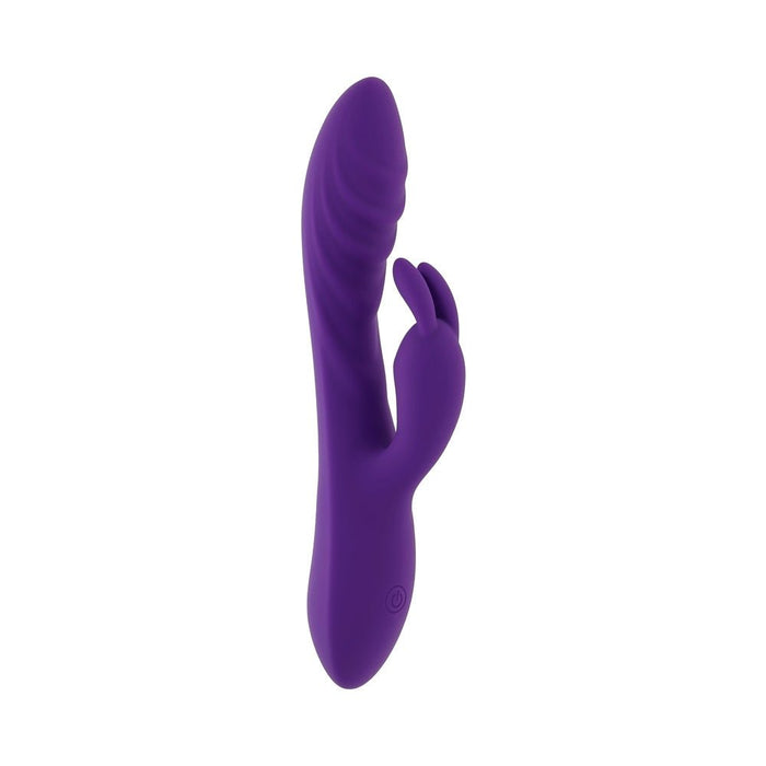 Evolved Wavy Rabbit Rechargeable Dual Stimulator Silicone Purple - SexToy.com