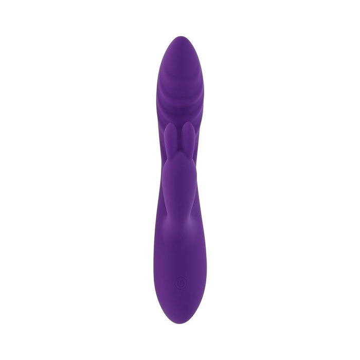 Evolved Wavy Rabbit Rechargeable Dual Stimulator Silicone Purple - SexToy.com