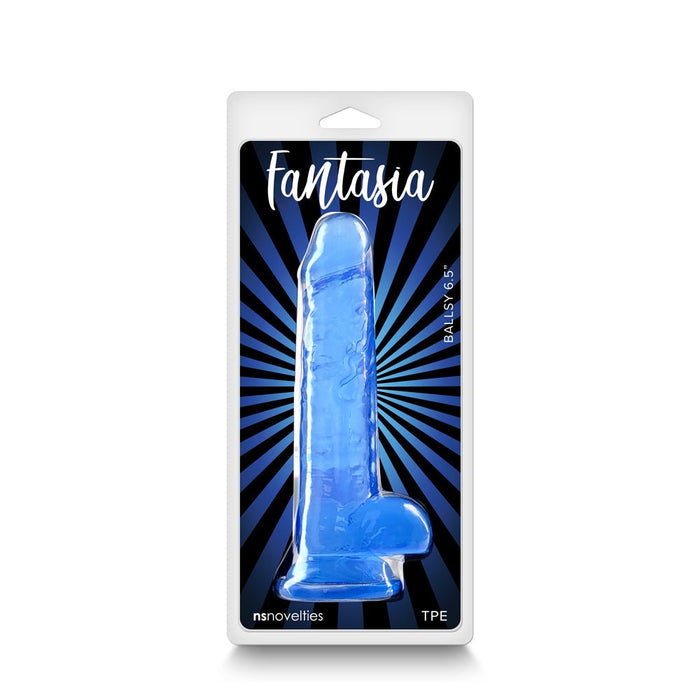 Fantasia Ballsy 6.5 In. Jelly Dildo Blue - SexToy.com