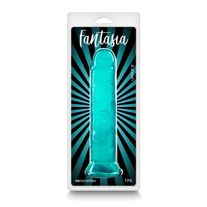 Fantasia Upper 8 In. Jelly Dildo Teal - SexToy.com