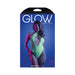 Fantasy Lingerie Glow Nocturnal Keyhole Halter Tie Teddy With Snap Closure Neon Lemon L/xl - SexToy.com