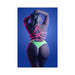 Fantasy Lingerie Glow Persuasive Contrast Elastic Open Cup Lace Cage Bra & Panty Neon Green Queen Si - SexToy.com