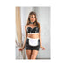 Fantasy Lingerie Play 5 - Star Service Wetlook Bustier: Adjustable Open Back Spanking Skirt: G - string Panty & Choker Costume - SexToy.com