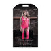 Fantasy Lingerie Sheer Devotion Heart Patterned Bodystocking & G - string Panty Pink O/S - SexToy.com