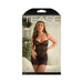 Fantasy Lingerie Tease Paige Lace Chemise & G-string Panty Black M/l - SexToy.com