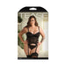 Fantasy Lingerie Tease Parker Gartered Lace Bustier & Panty Black 1xl/2xl - SexToy.com