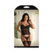 Fantasy Lingerie Tease Parker Gartered Lace Bustier & Panty Black S/m - SexToy.com