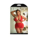 Fantasy Lingerie Tease Vaughn Harness Bralette, Gartered Skirt & G-string Red 3xl/4xl - SexToy.com