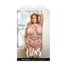 Fantasy Lingerie Vibes Angel Energy Cloud - Print Mesh Keyhole Halter & Panty Queen Size - SexToy.com