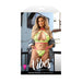 Fantasy Lingerie Vibes Cute But Psycho UV Reactive Keyhole Halter & Panty Queen Size - SexToy.com