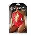 Fantasy Lingerie Vixen Hearts On Fire Crotchless Lace Teddy with Open Pearl Draped Back Red L/XL - SexToy.com