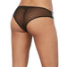 Faux Leather Look Stretch Knit Cheeky Panty w/Functional Zipper Black LG - SexToy.com