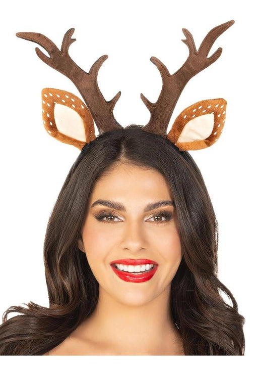 Fawn Ear Antler Headband Os Brown - SexToy.com