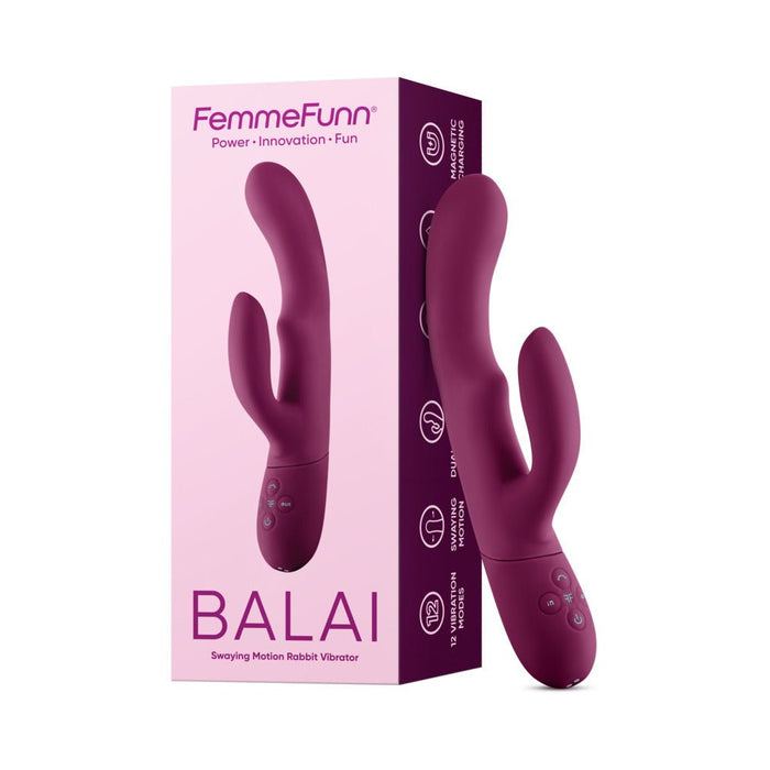 Femme Funn Balai Side to Side Swaying Rabbit - Fuchsia - SexToy.com