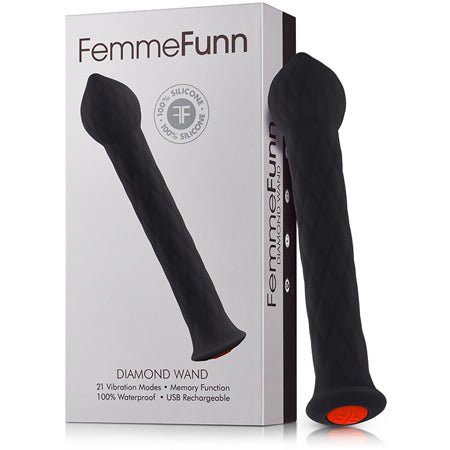 Femme Funn Diamond Wand - Black - SexToy.com