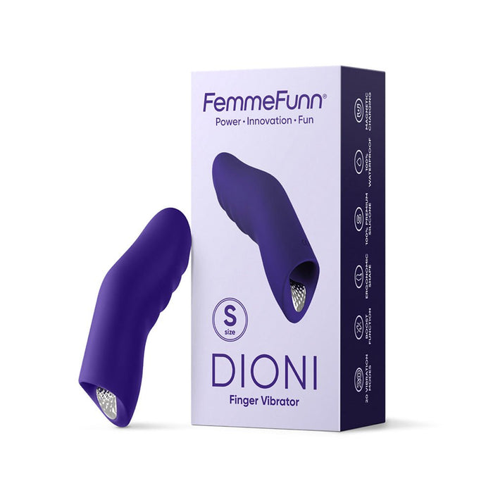 Femme Funn Dioni Wearable Finger Vibe - Large Dark Purple - SexToy.com