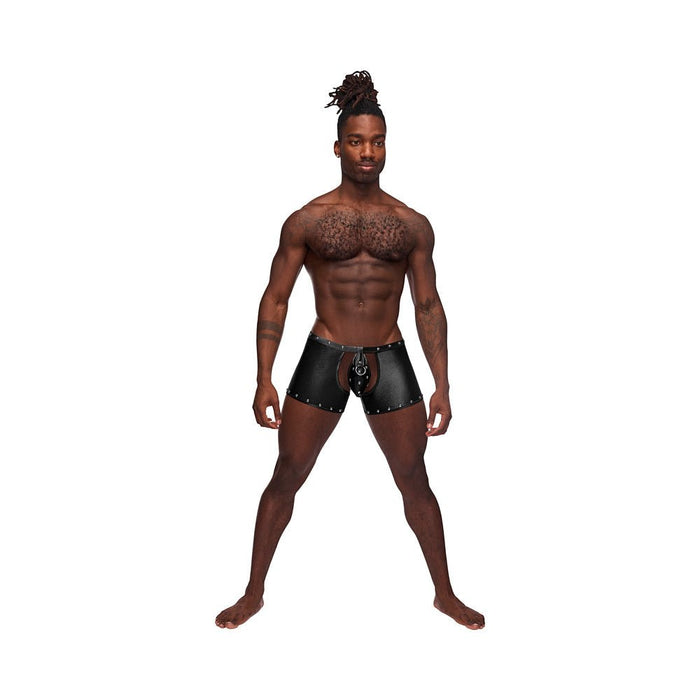 Fetish Poseidon Nylon Spandex Tear Off Cup Thong Short Black L/LX - SexToy.com