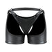 Fetish Poseidon Nylon Spandex Tear Off Cup Thong Short Black L/LX - SexToy.com