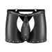 Fetish Poseidon Nylon Spandex Tear Off Cup Thong Short Black S/M - SexToy.com