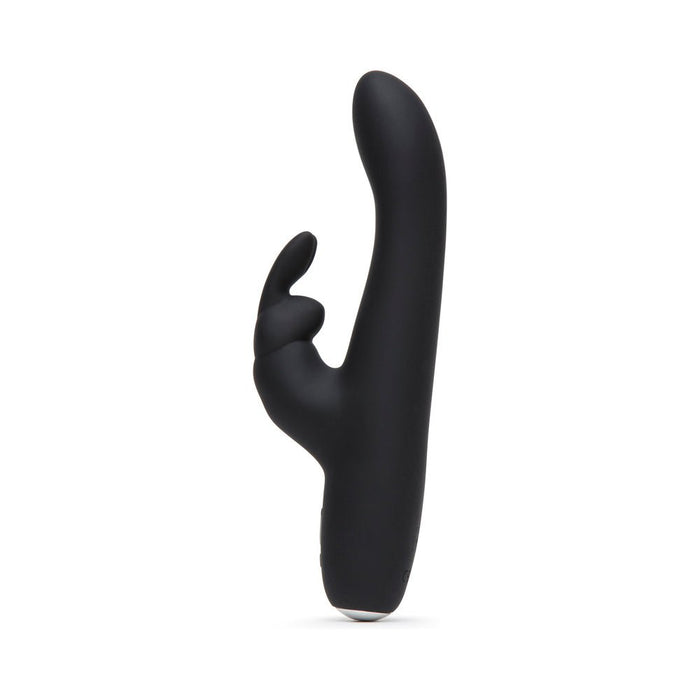 Fifty Shades of Grey Greedy Girl Rechargeable Slimline Rabbit Vibrator - Black - SexToy.com