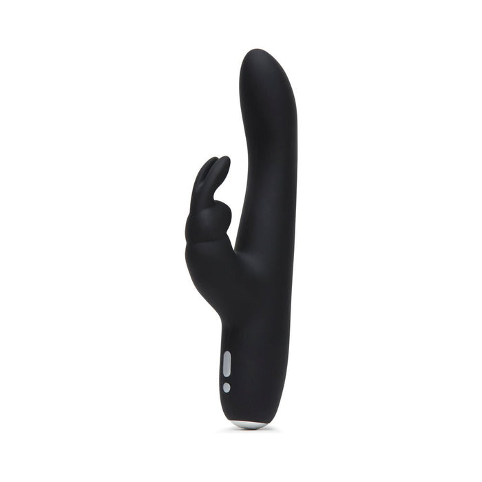 Fifty Shades of Grey Greedy Girl Rechargeable Slimline Rabbit Vibrator - Black - SexToy.com