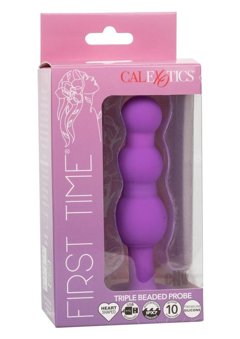 First Time Triple Beaded Probe Purple - SexToy.com