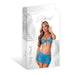 Flirty Hearts Halter Bra&#44; Flutter Skirt & G - String Set Blue Sugar S/M - SexToy.com