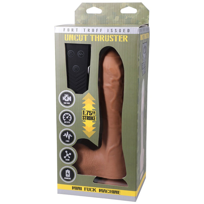 Fort Troff Uncut Thruster Mini Fuck Machine Rechargeable Remote - controlled Silicone 8.5 In. Thrustin - SexToy.com