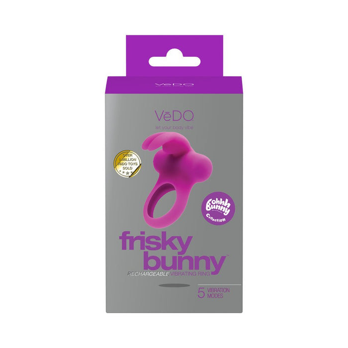 Frisky Bunny Rechargeable Vibrating Ring - SexToy.com